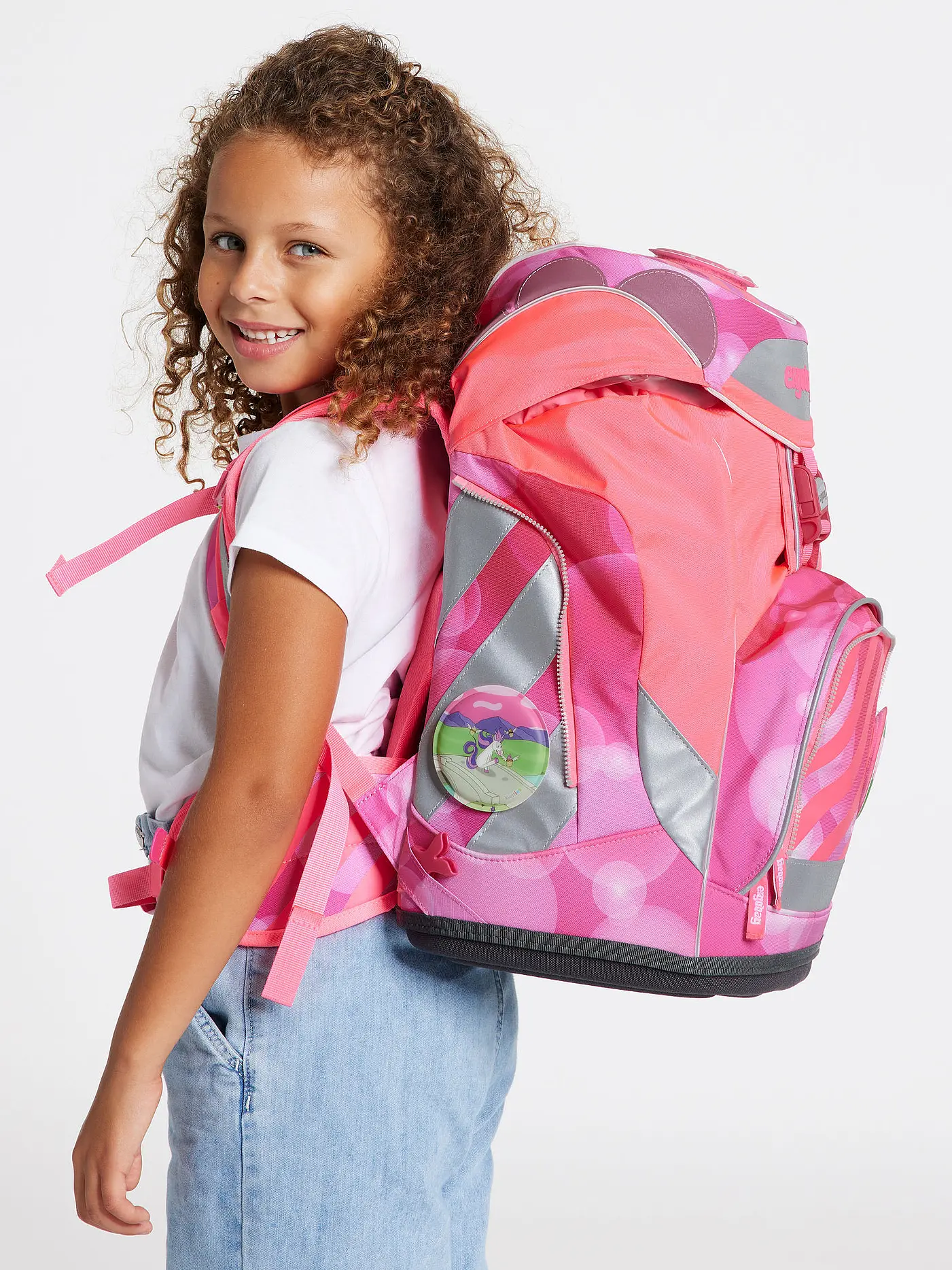 ERGOBAG | Schulrucksack Set 6tlg Pack - KuntBärbuntes Einhorn Neo Edition | 